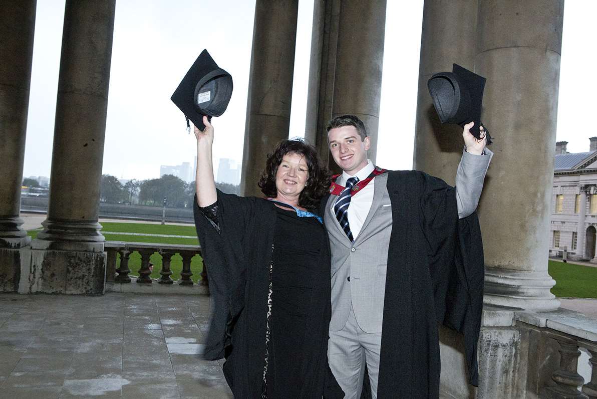 Mary and Stephen Jones on their graduation day