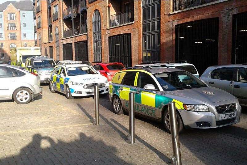 The scene at Walters Farm Road, Tonbridge. Picture: @hmsstrongbow