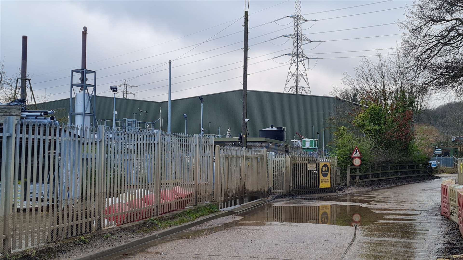 The new materials waste recycling facility at the Shelford landfill site in Canterbury built without planning permission