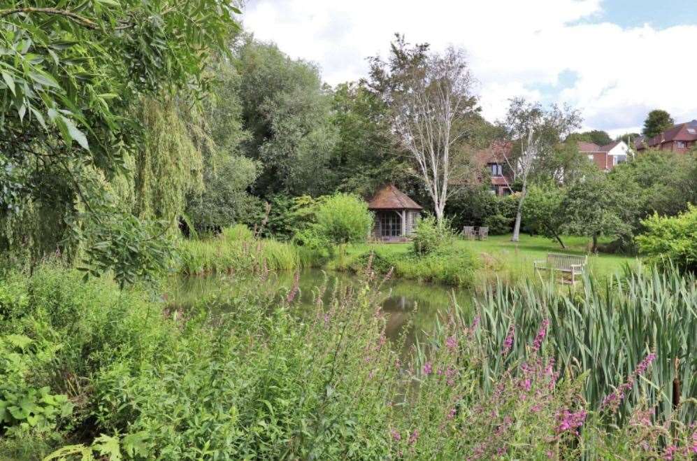 The mill pond is a perfect place for some peace and quiet. Picture: Savills