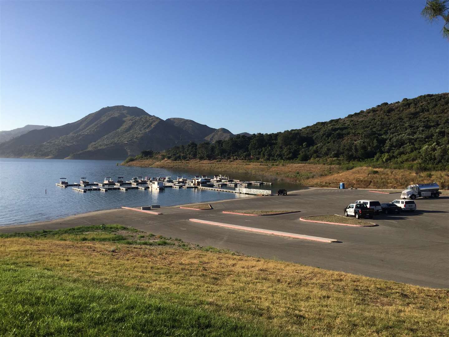 The pontoon at Lake Piru (Keiran Southern/PA)