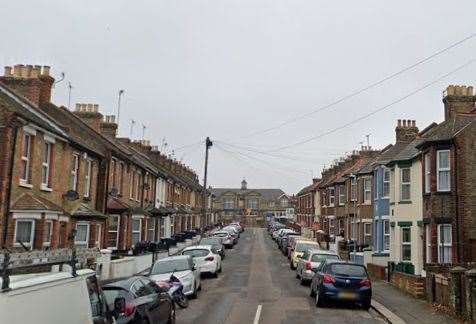 Danny Lowe reversed his BMW into the pensioner in Salisbury Avenue, Ramsgate. Picture: Google