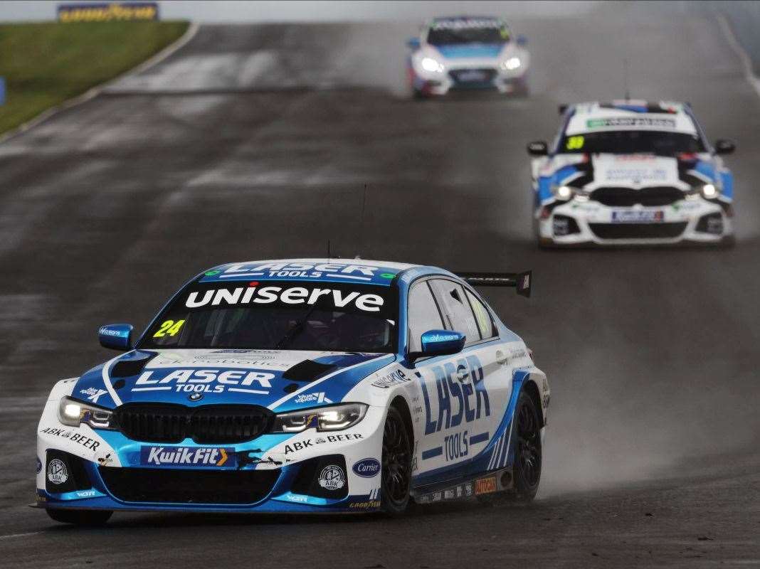 Jake Hill in action at Knockhill. Picture: Jakob Ebrey/BMW