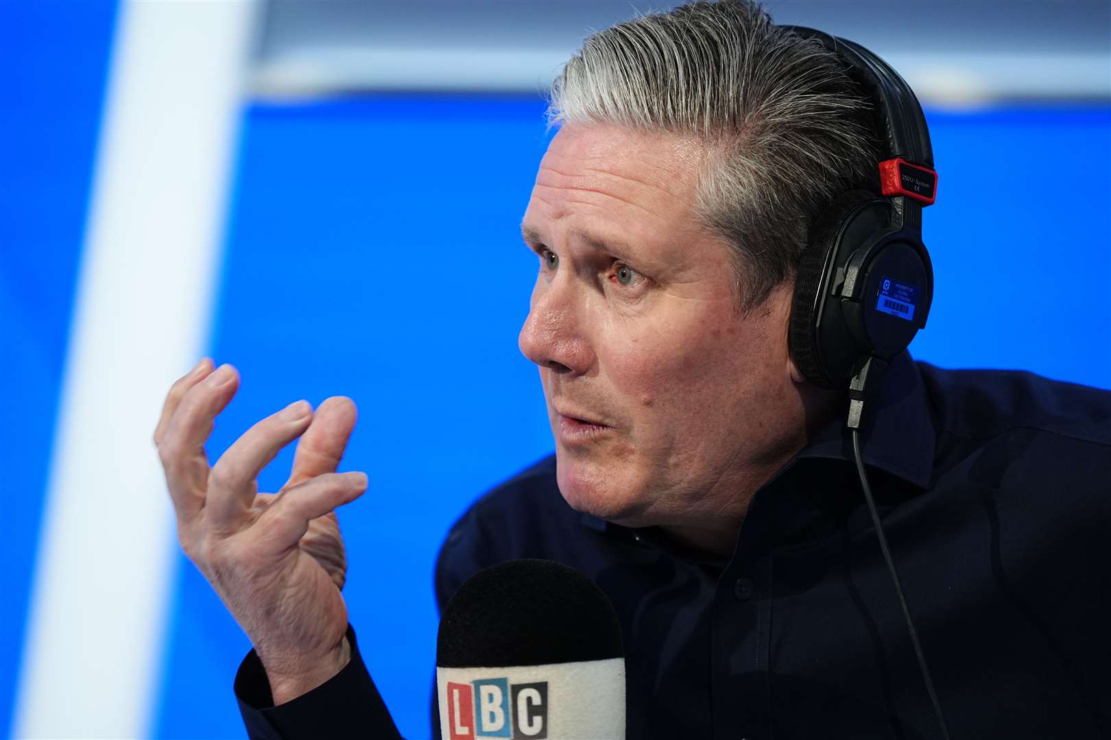 Labour Party leader Sir Keir Starmer during LBC’s Nick Ferrari at Breakfast show (Aaron Chown/PA)