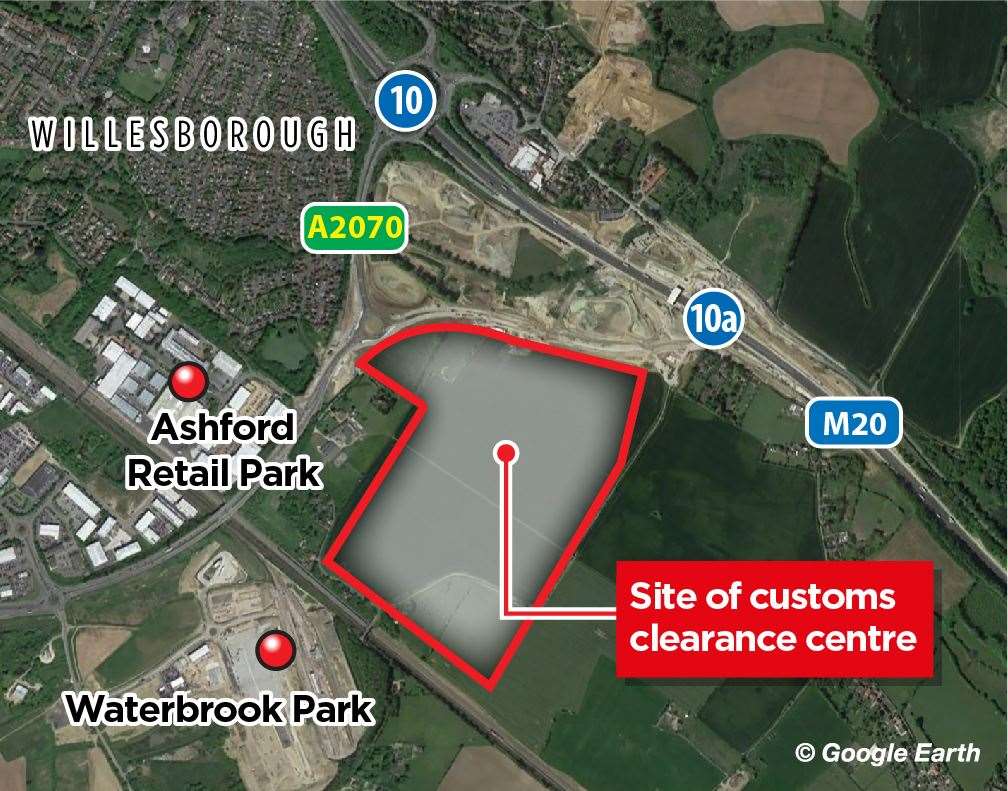 Where the post-Brexit lorry park is set to go