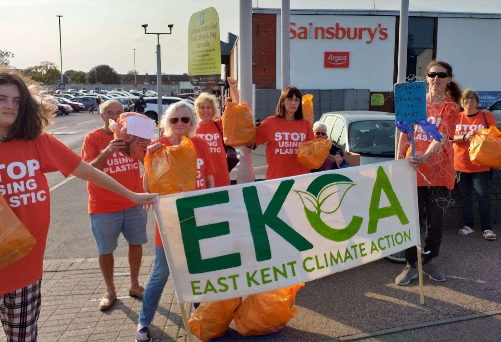 East Kent Climate Action hold a protest outside Sainsbury's in Deal Picture: Helen O'Brien