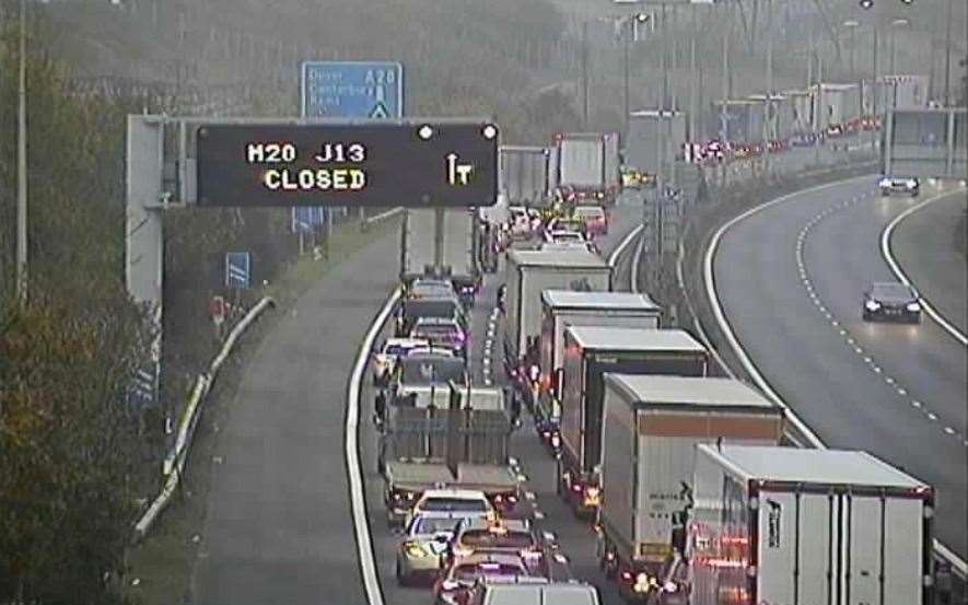 The Roundhill Tunnel in Folkestone is closed in both directions due to a technical issue. Picture: National Highways