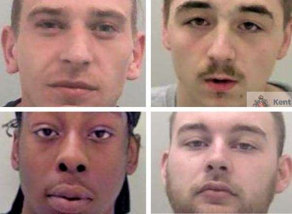 Top left, Sam Secord, top right, William O'Brien, bottom left, Kai Haruna and bottom right, Charlie Saunter. Picture Kent Police