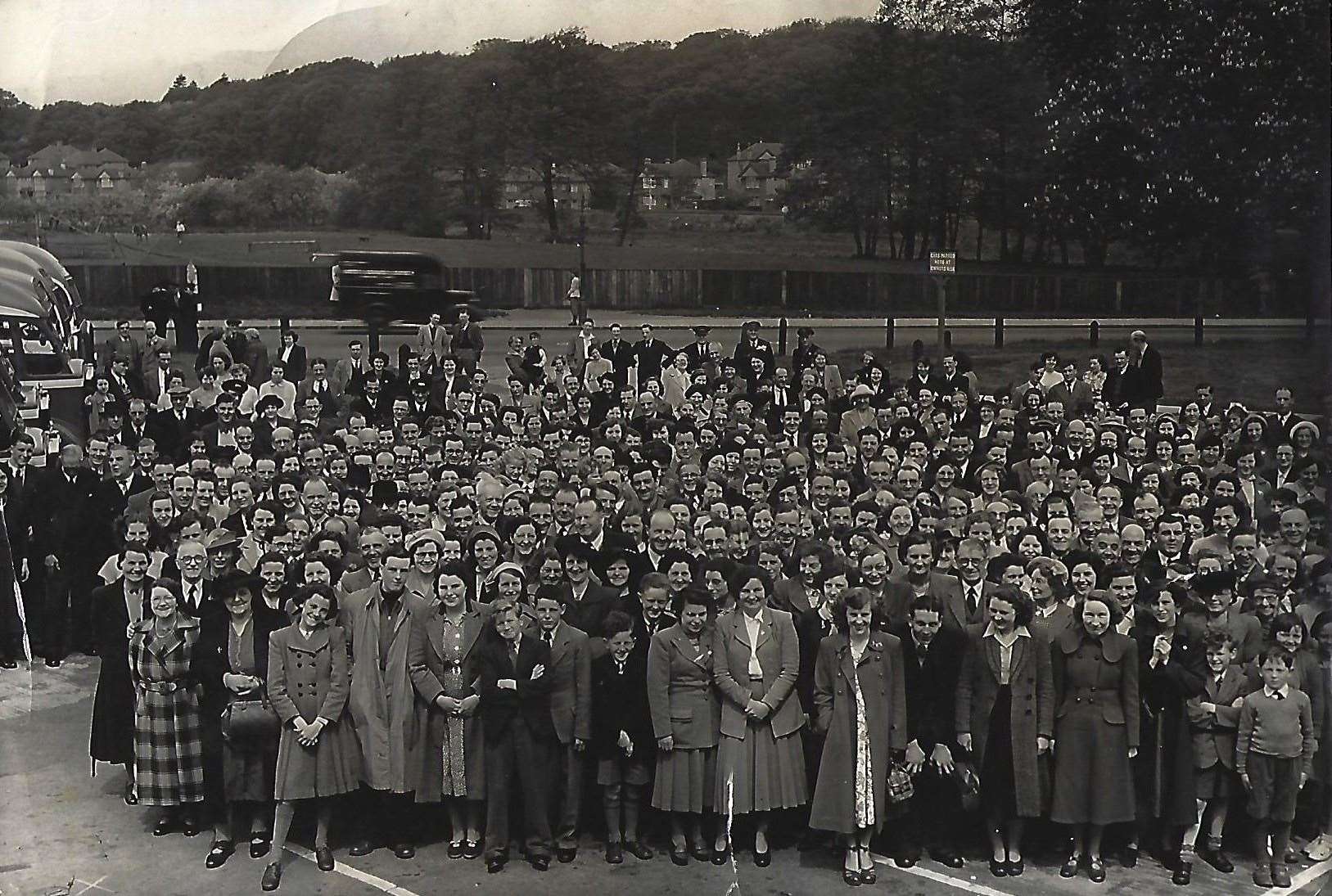 A Vye and Son works outing in the early 1950s