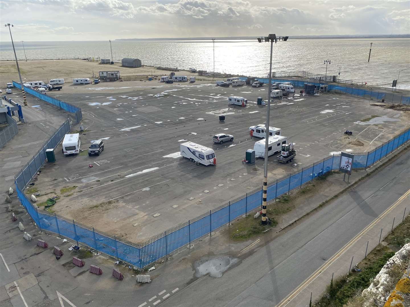 The site by the Port of Ramsgate where the Pavee traveller families have been since last May