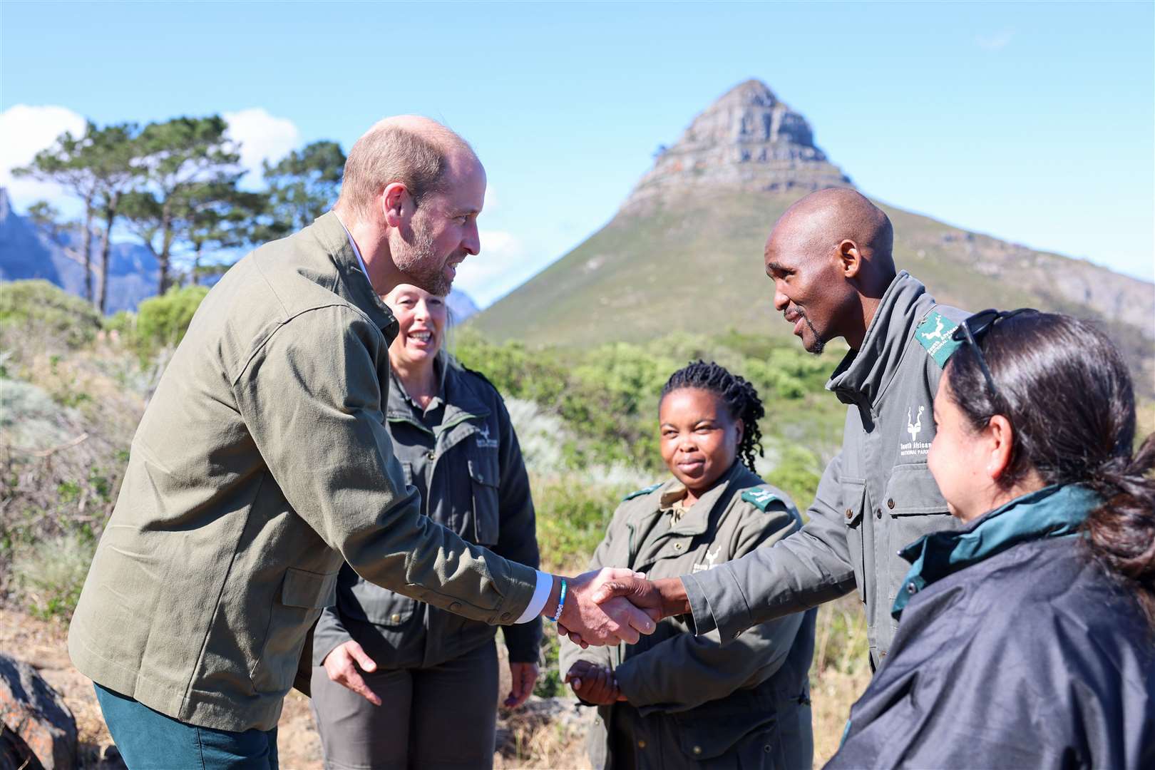 William met rangers and conservationists during a visit to Signal Hill, which is part of the wider Table Mountain National Park (Chris Jackson/PA)