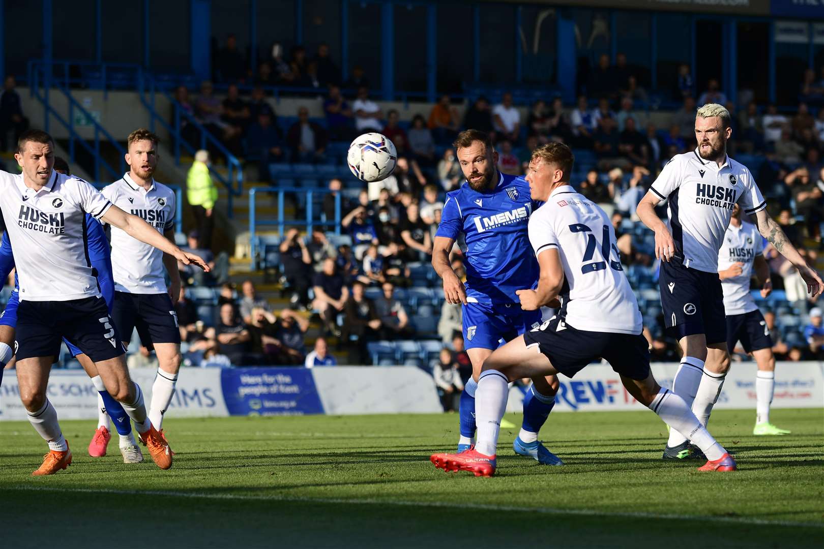 Millwall (dressed in white) against Gillingham FC in a pre-season friendly in July. Picture: Barry Goodwin