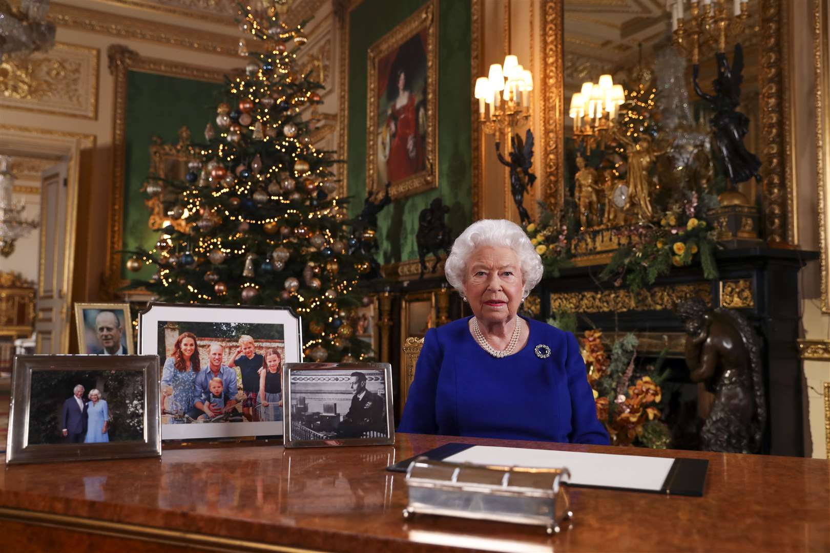 The Queen normally makes one national broadcast a year – her Christmas address to the nation (Steve Parsons/PA)