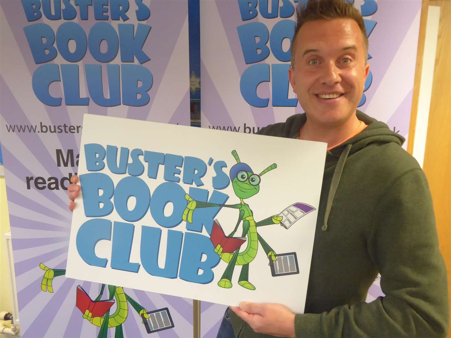 Phil Gallagher, as seen on CBeebies' Mister Maker, supports the Buster's Book Club reading reward scheme. (4325161)