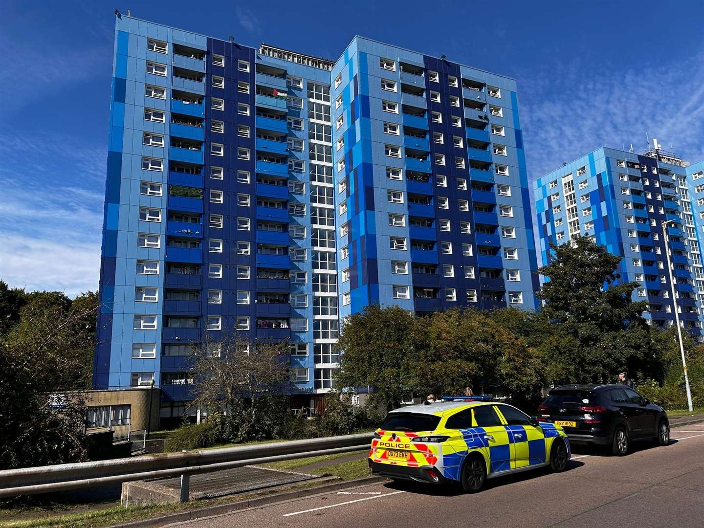 Three people were found dead in a flat in Leabank, off Wauluds Bank Drive (Bedfordshire Police/PA)