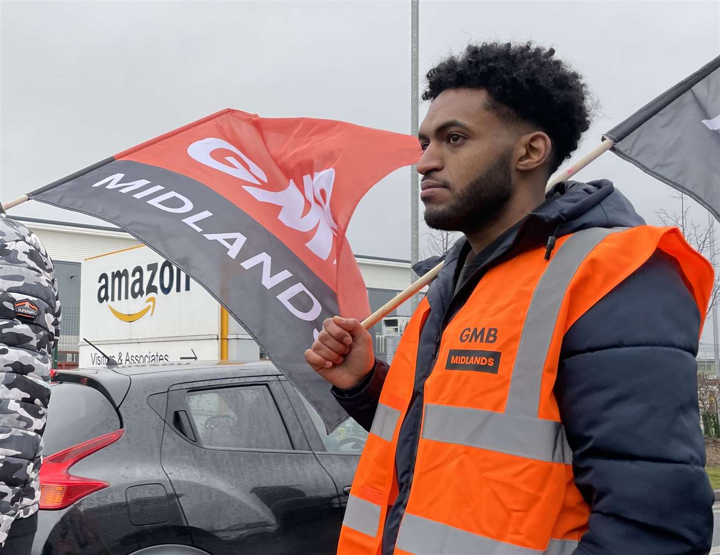 Picket lines outside the Amazon fulfilment centre in Coventry earlier this year (Phil Barnett/PA)