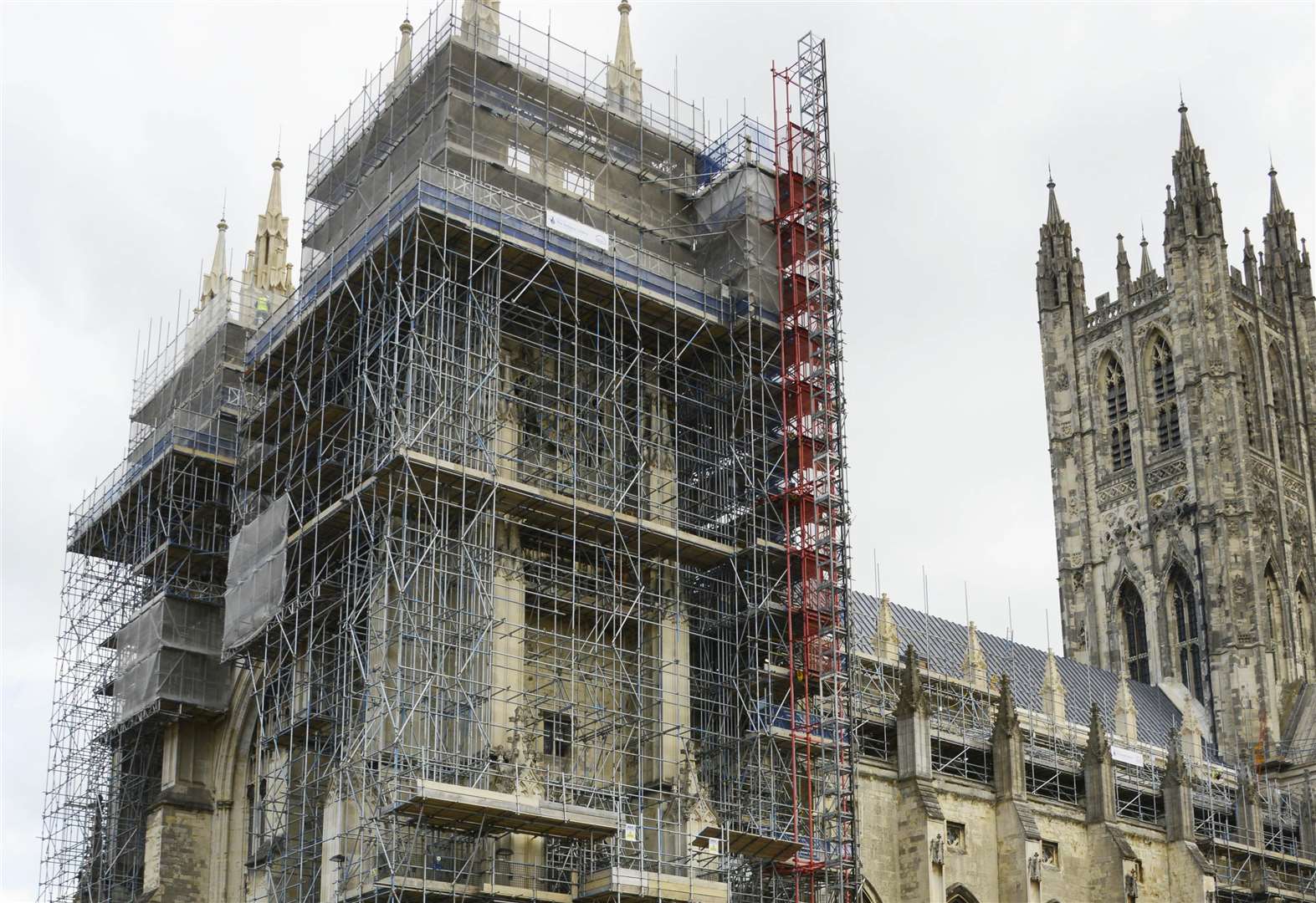 Canterbury's historic buildings clad in scaffolding as millions is ...