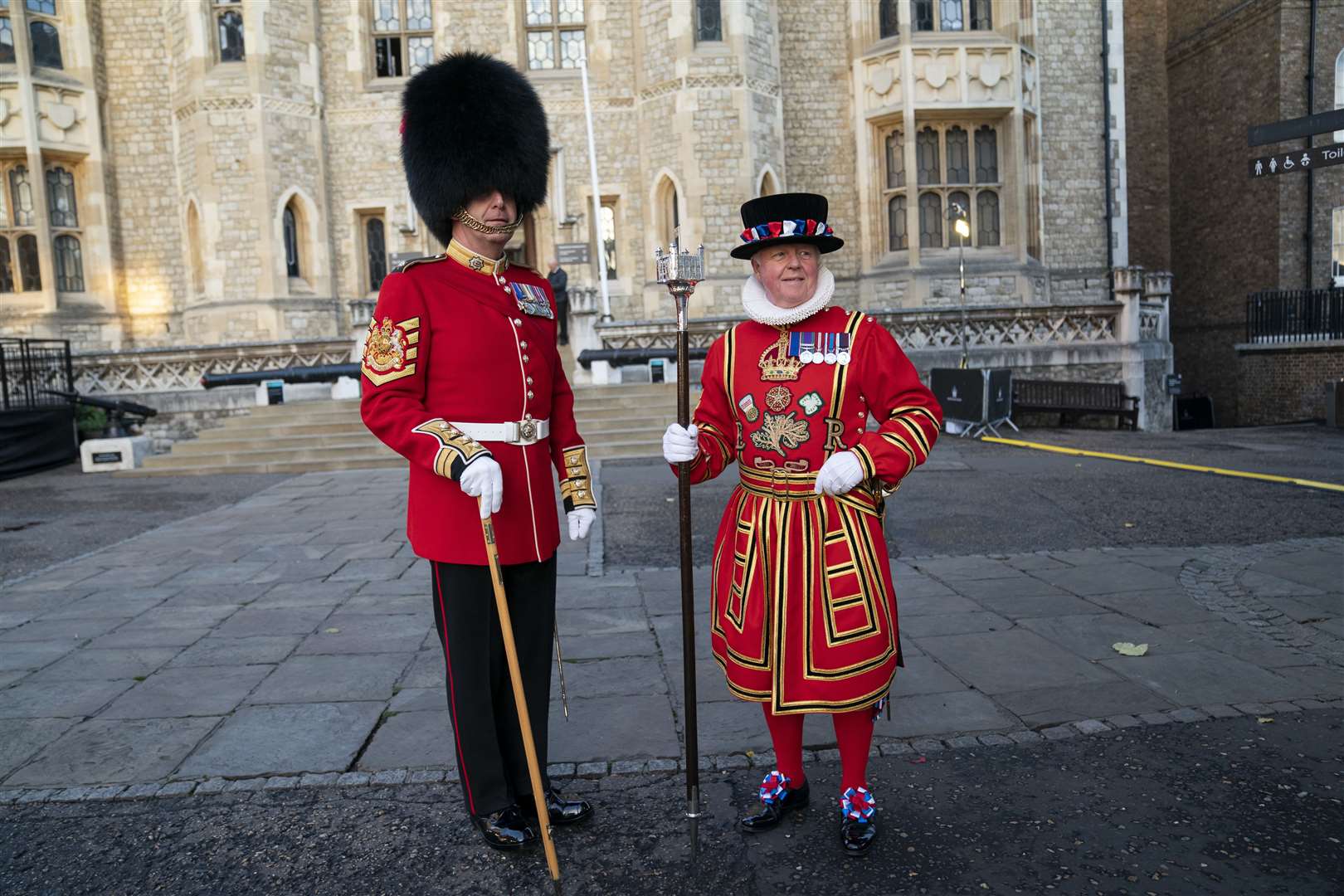 Chief Yeoman Warden Pete McGowran in his previous red and gold State Dress (Kirsty O’Connor/PA)