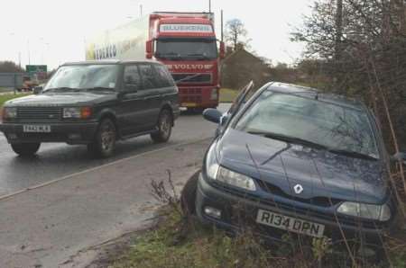 The vehicle involved in the incident. Picture: MATTHEW WALKER