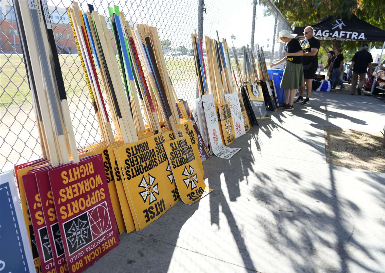 The strike ended at 8.01am GMT on Thursday (Chris Pizzello/AP)