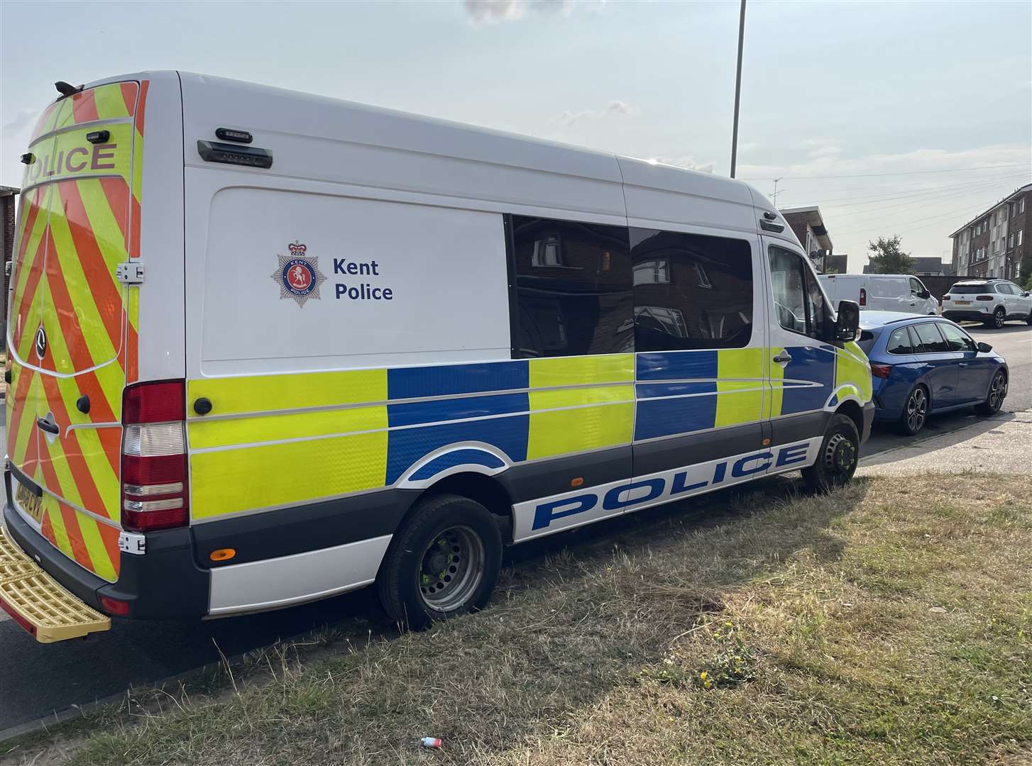 The scene in Henderson Drive, Dartford,on August 18