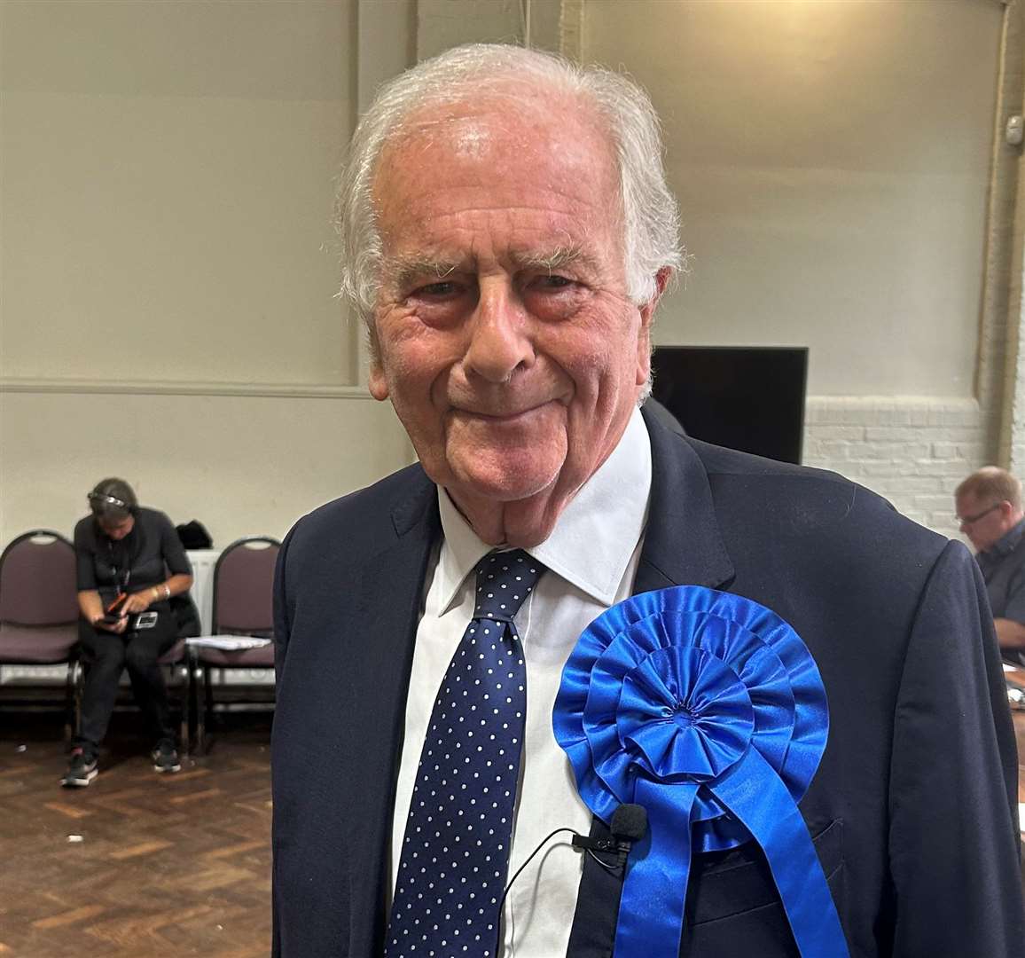 Sir Roger Gale has been elected MP for Herne Bay and Sandwich