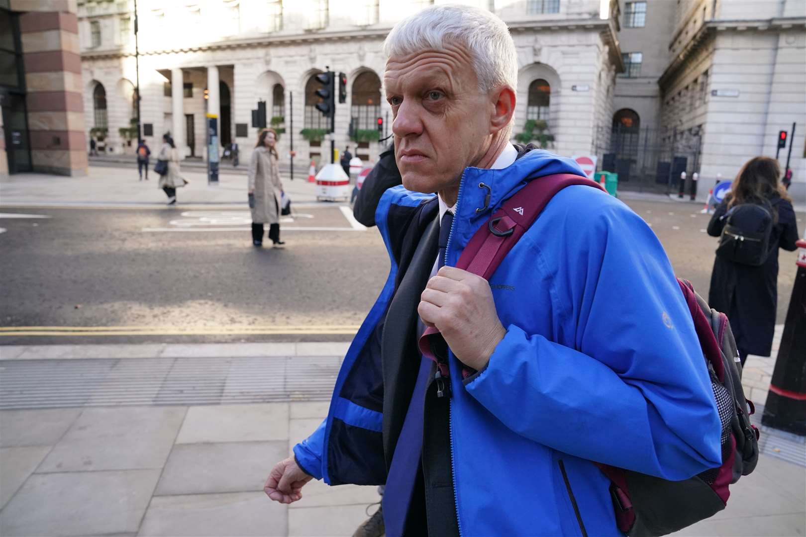 Former Metropolitan Police officer Michael Chadwell arrives at City Of London Magistrates’ Court (Jonathan Brady/PA)