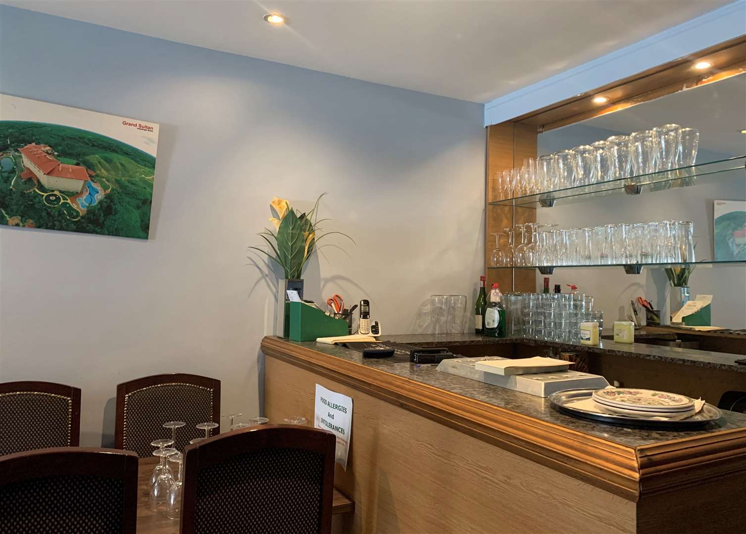 Inside the Whitstable restaurant, which was given a one at the hygiene inspection