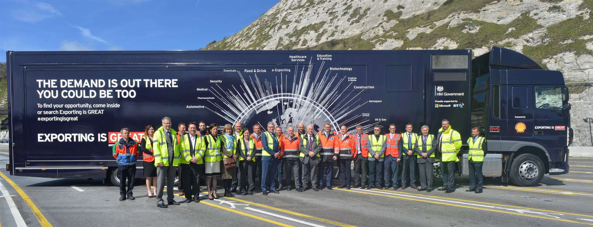 The new freight holding facility is launched at the Port of Dover as part of the Exporting is GREAT campaign