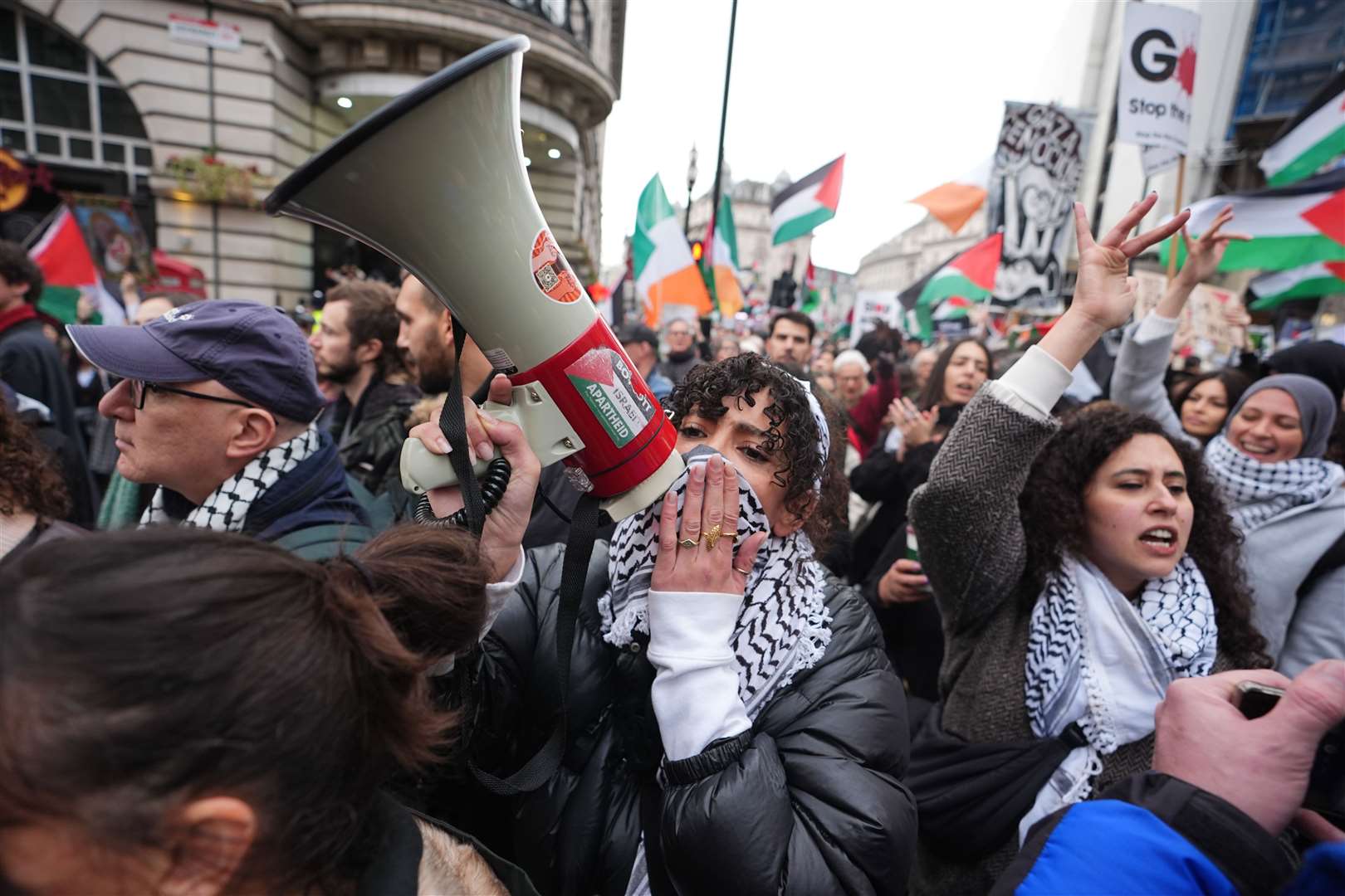 Protests have been taking place regularly across the capital since the Israel-Hamas conflict began (James Manning/PA)