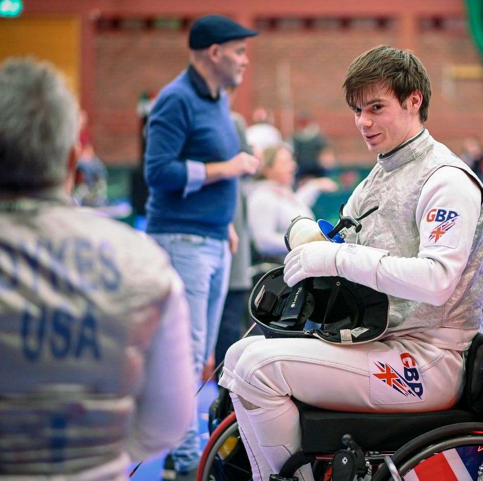 Tonbridge's Henry Patient is aiming for the top in wheelchair fencing. Picture: Den Pollitt/British Fencing