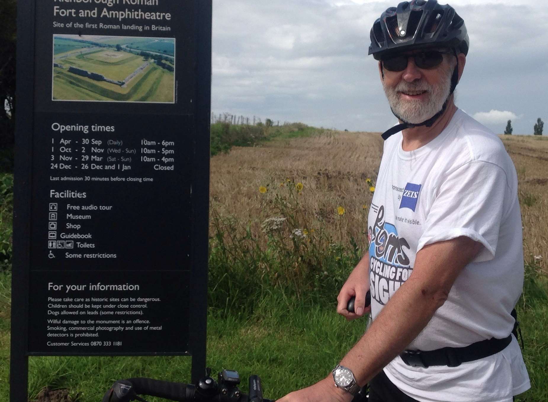 Tim Bowden on one of his charity cycle rides