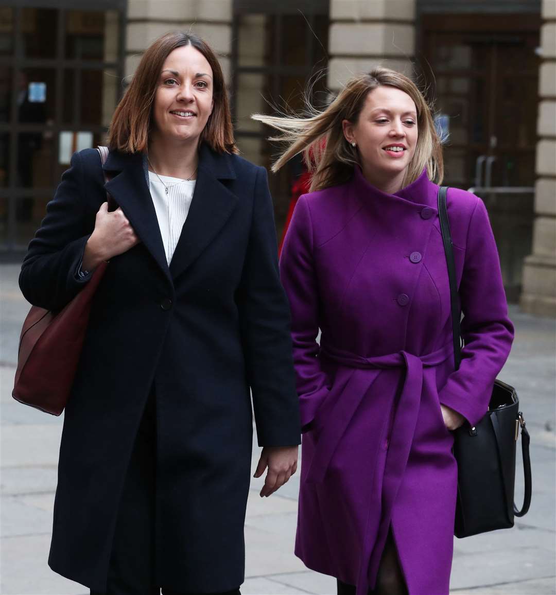 Former Scottish Labour leader Kezia Dugdale MSP (left) alongside her partner, SNP MSP Jenny Gilruth (Andrew Milligan/PA)