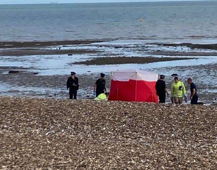A body was found on Whitstable beach this morning