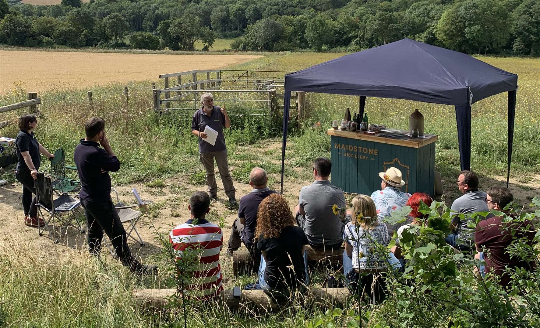 Maidstone Distillery foraging ingredients from Plantlife’s flagship nature reserve in Cuxton for a new gin (15147078)