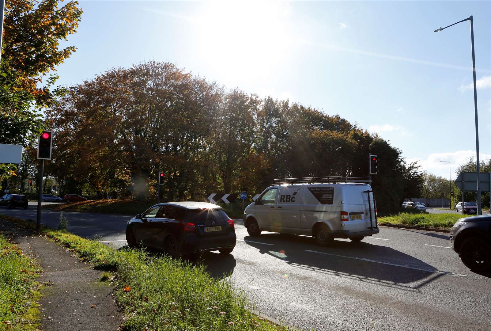 The roundabout used to have lights controlling the flow of traffic. Picture: Andy Jones