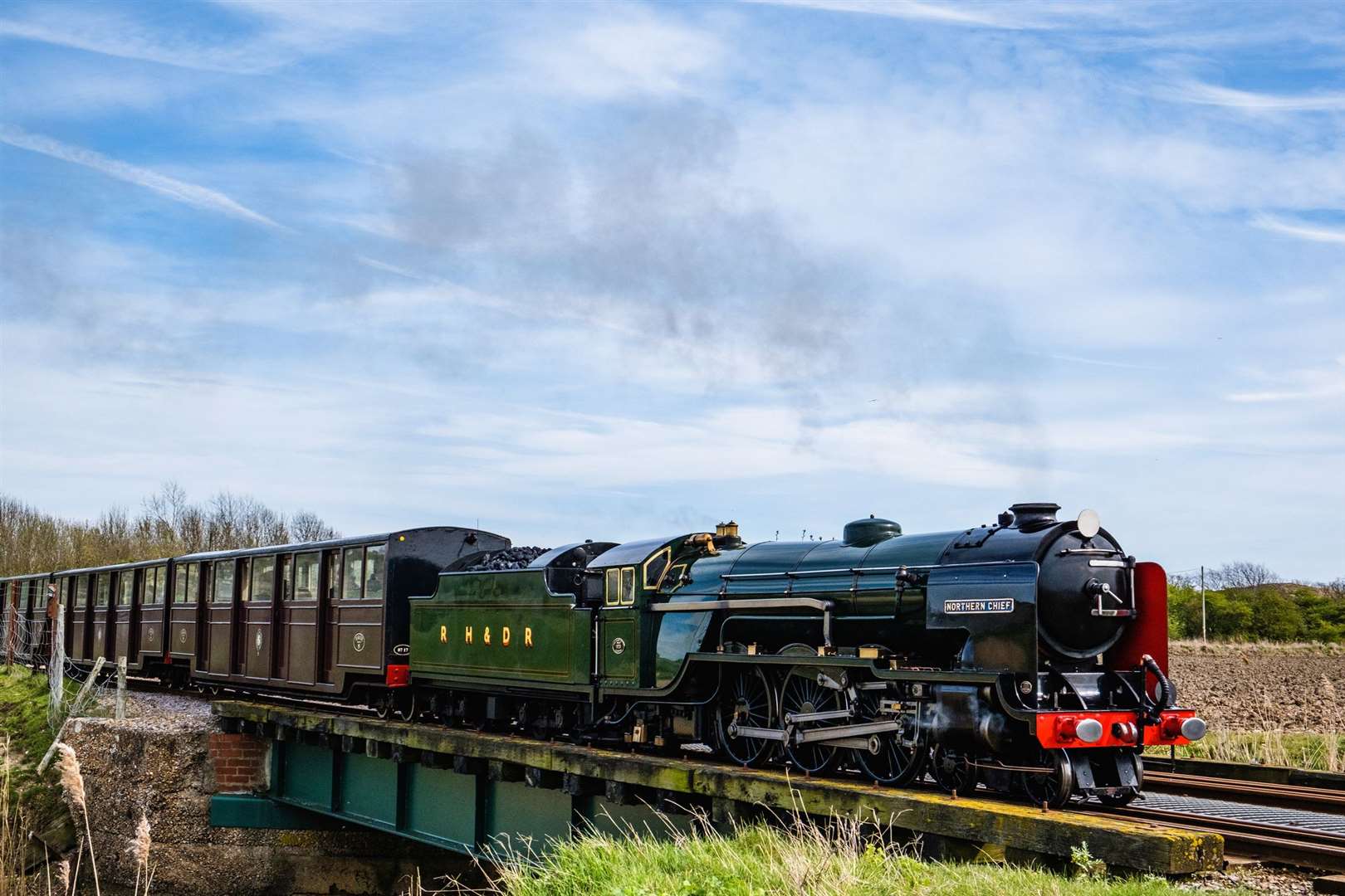 The Romney, Hythe and Dymchurch Light Railway has been operating for more than 90 years and has a large fleet of one third size steam trains