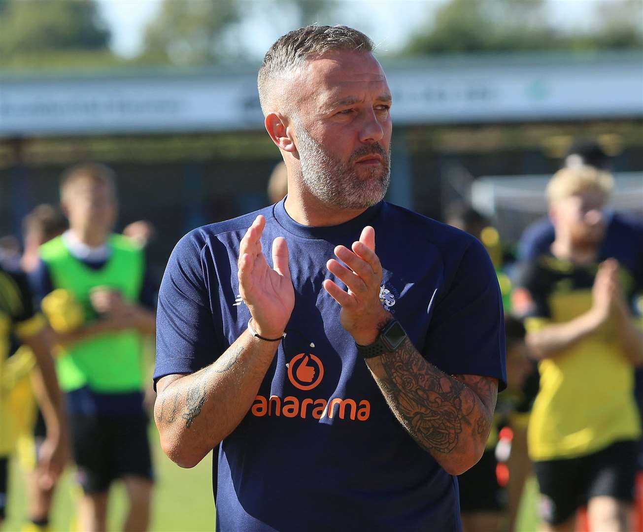 Tonbridge Angels boss Jay Saunders. Picture: David Couldridge