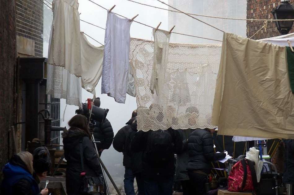 Quacks being filmed at Chatham's Historic Dockyard. Pic: Adrian Griffiths