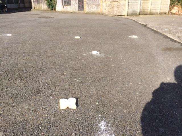 Bread was dusted with a suspect white powder