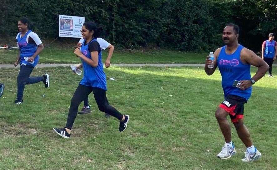 Many of the runners work at Maidstone hospital