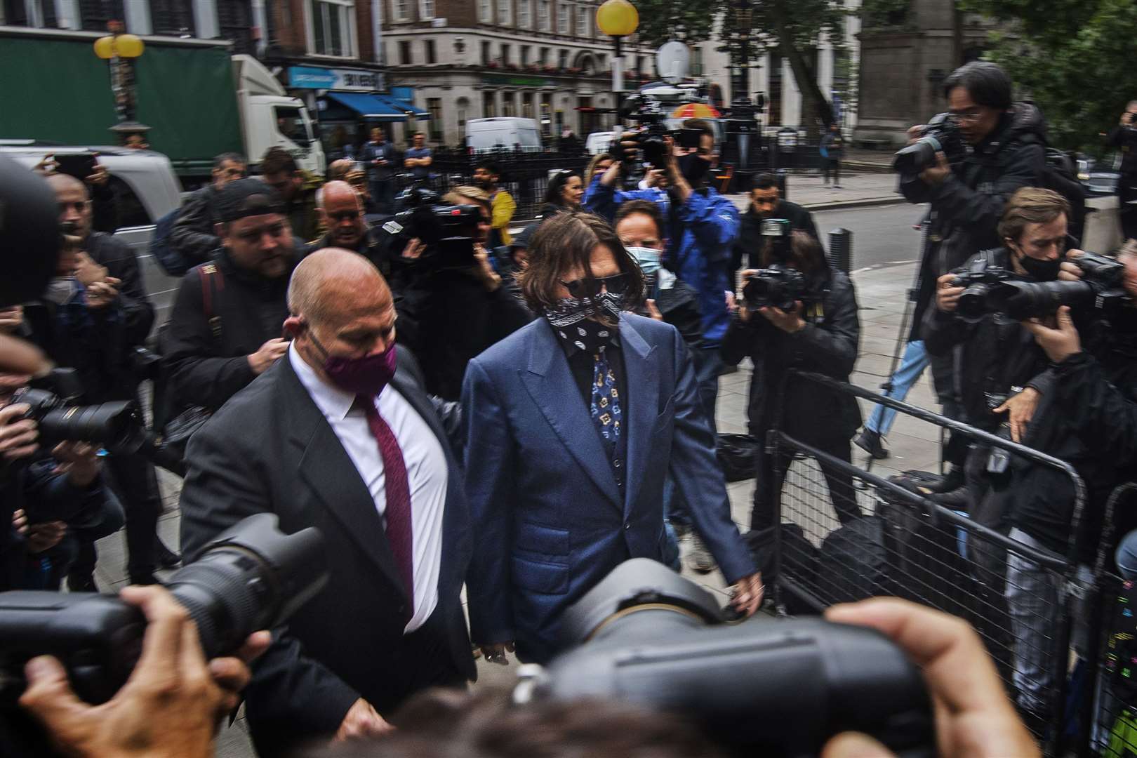 Actor Johnny Depp arriving at the High Court (Victoria Jones/PA)