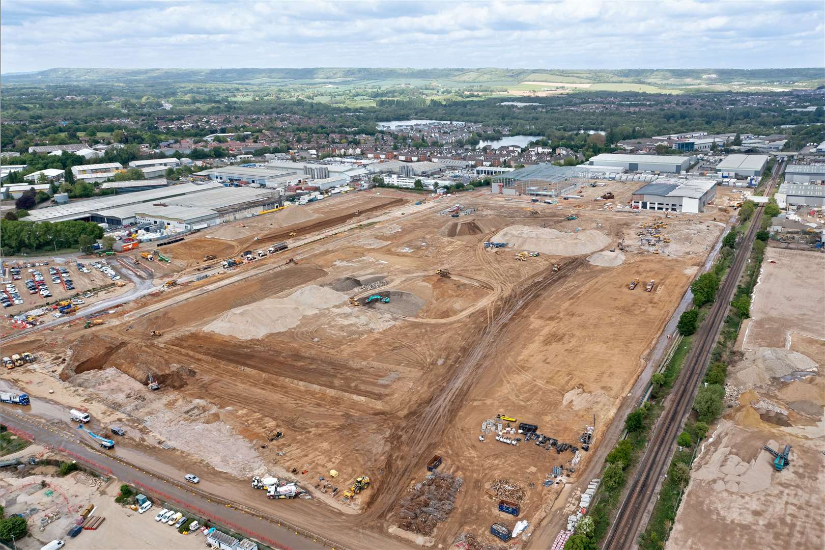 Construction at the Panattoni Park in Aylesford