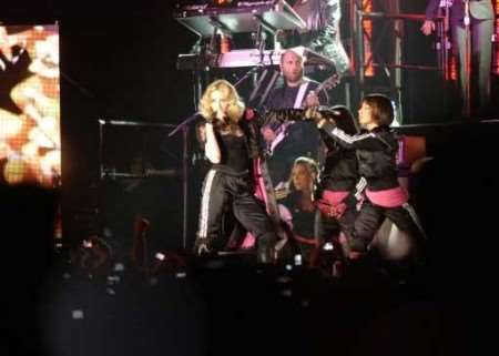 Madonna performed in front of a packed tent on Saturday. Picture: Paul Dennis