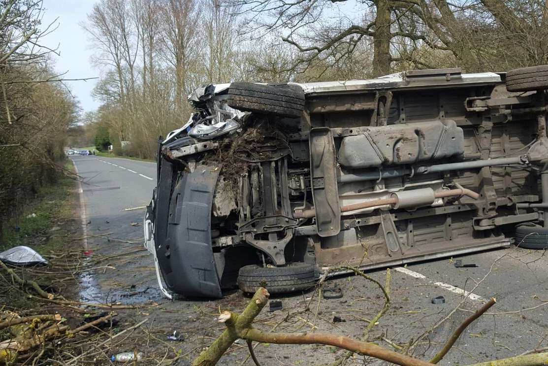 The road has been closed for most of the afternoon. Picture: John Pyne