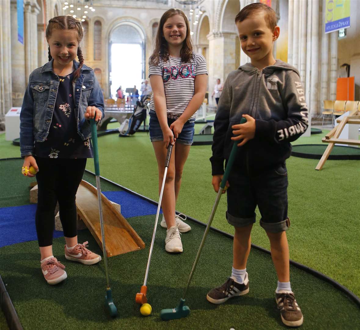 Rochester Cathedral crazy golf opened on Saturday