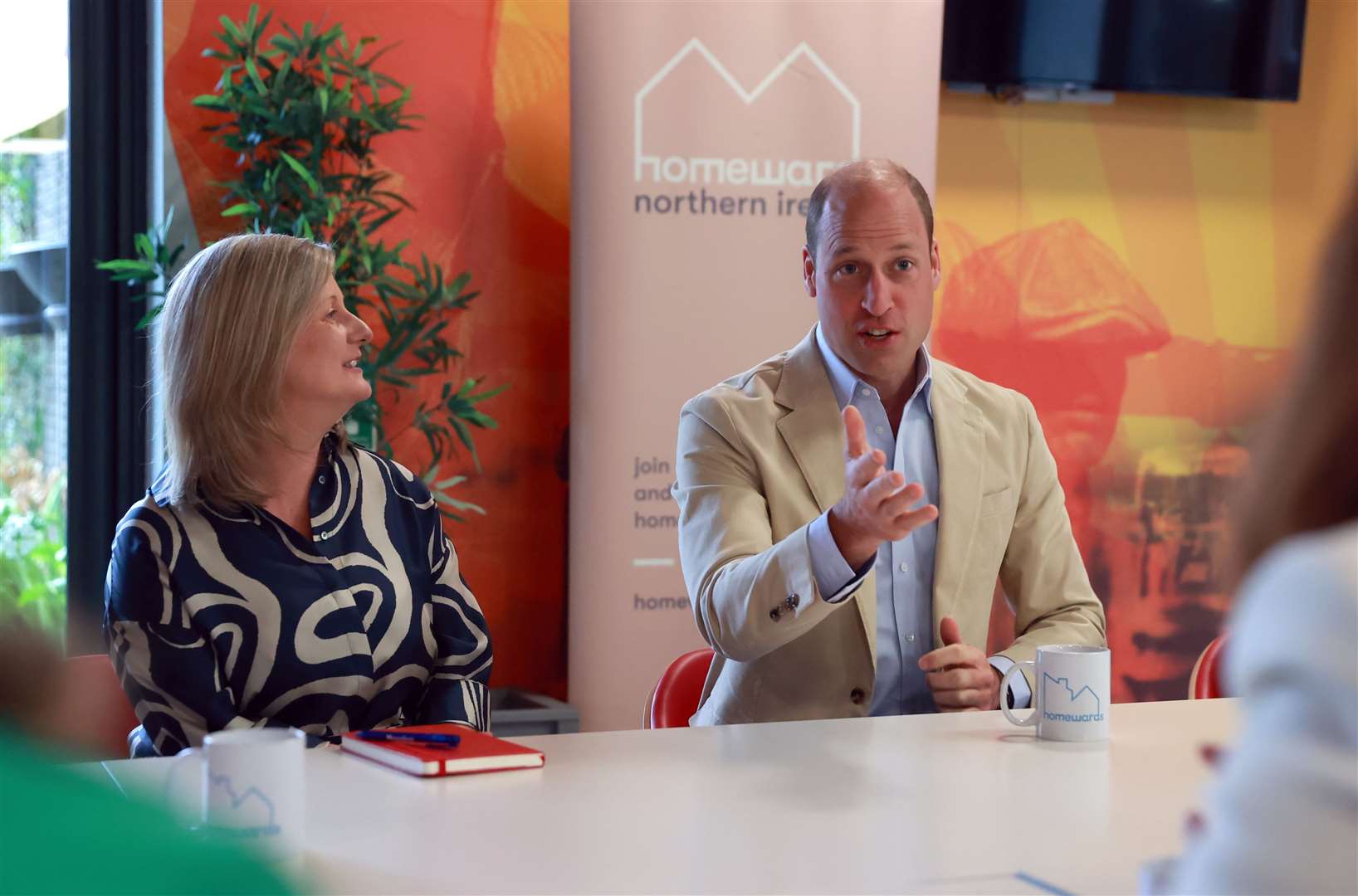 William during a visit to the East Belfast Mission at the Skainos Centre, Belfast, as part of his tour of the UK last year to launch Homewards (Liam McBurney/PA)