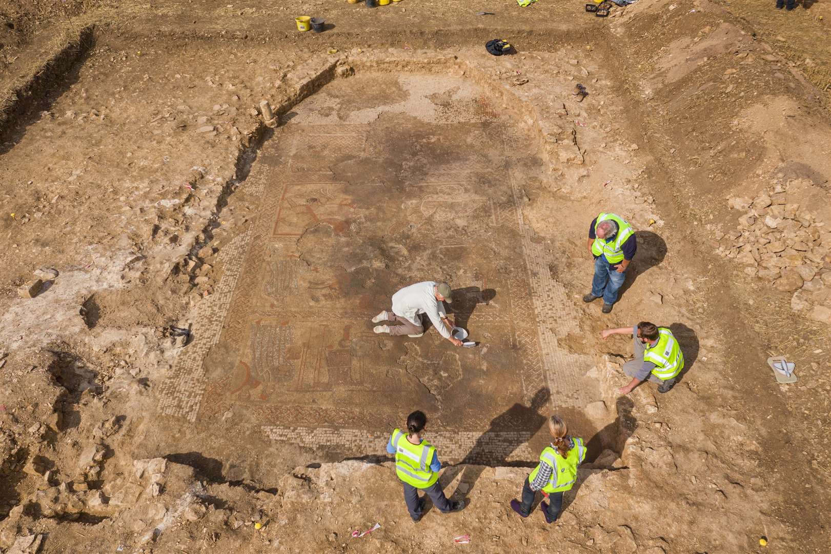 The Rutland villa dig uncovered a unique find (University of Leicester Archaeological Services/PA)