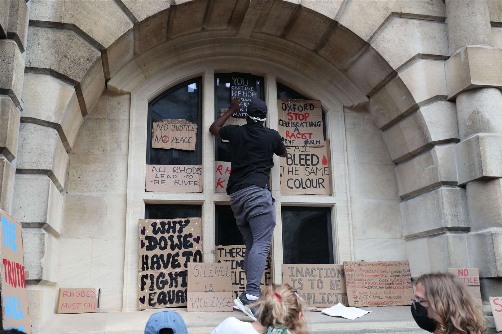 Protesters have called for the removal of the statue (Steve Parsons/PA)