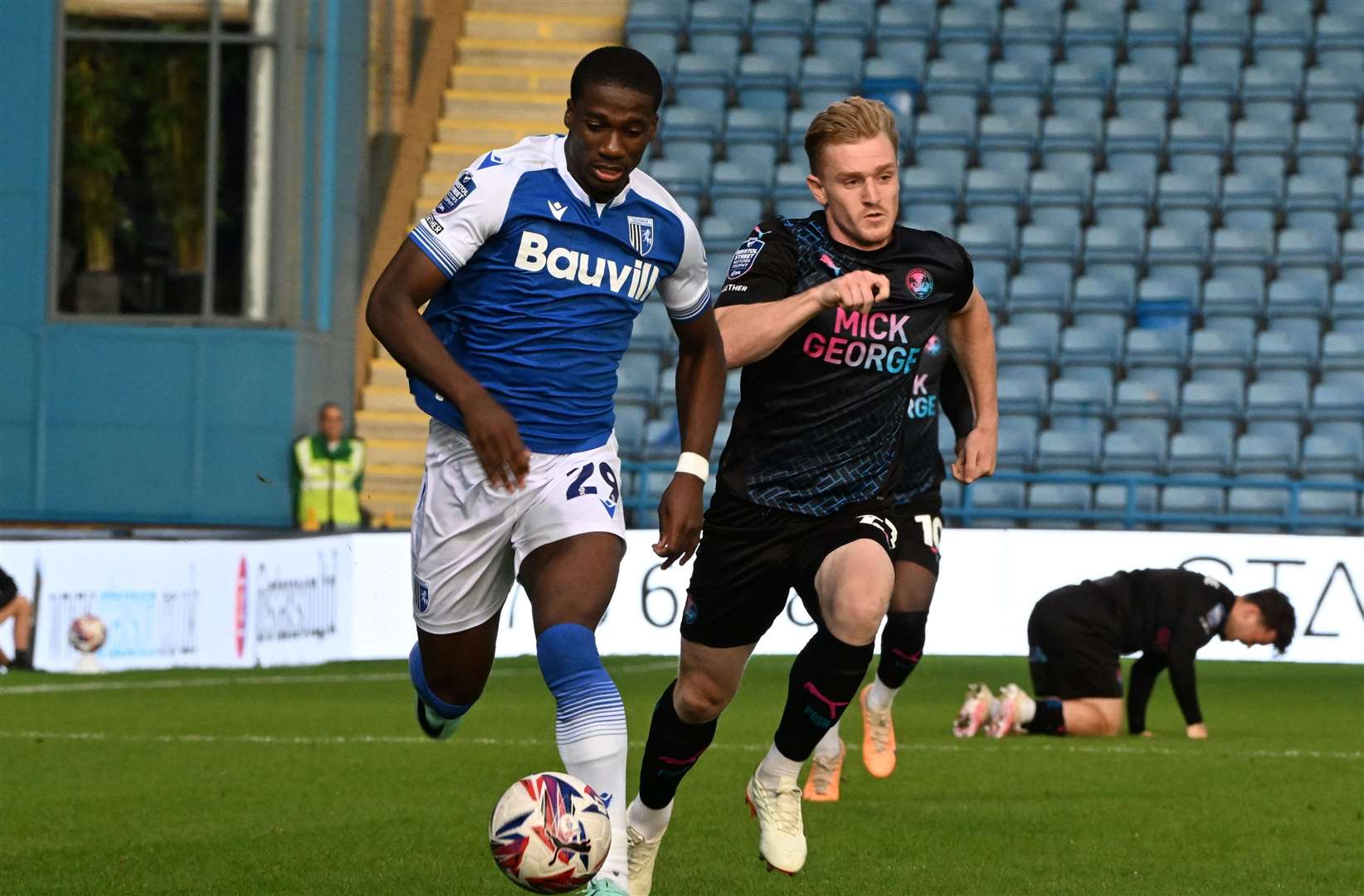 Joe Gbode impressed on the wing for the Gills against Peterborough Picture: Barry Goodwin